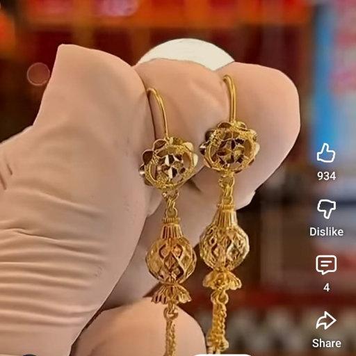 Gold earrings STAR GOLD JEWELLERS BANKRA BATTALA  BANKRA GROUND  FLOOR NIHARIKA SHOPING COMPLEX BANKRA DOMJUR OPPOSITE ASHA MARKET