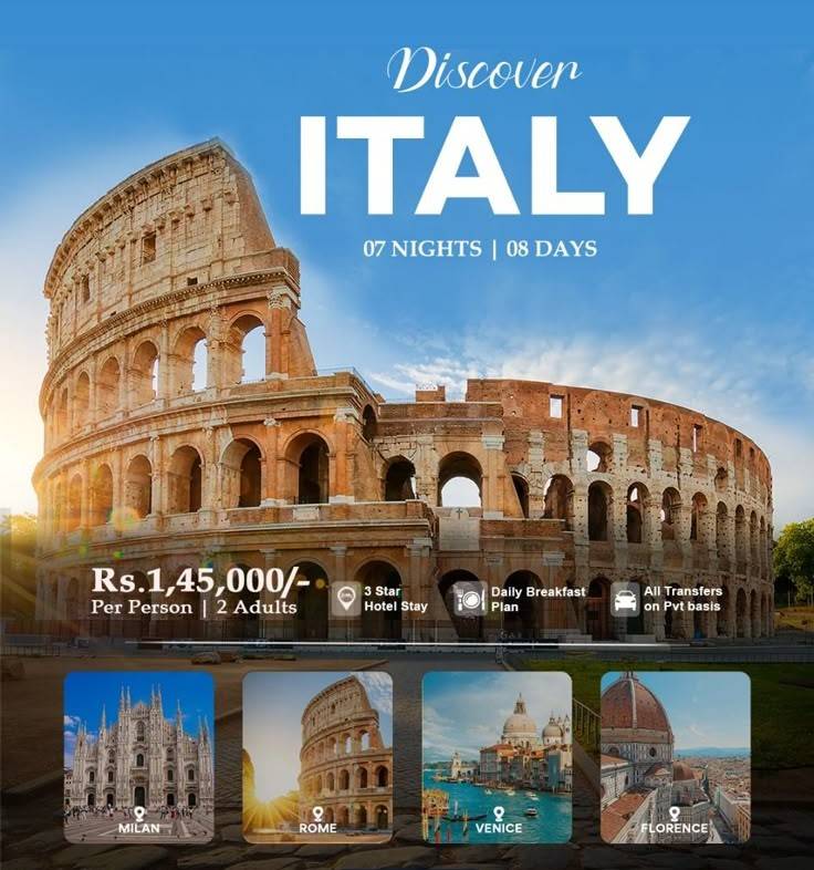 Italy Escape with Vyaparify Travel – 7 Nights of Romance, History & Beauty