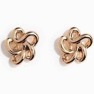 Elegant Gold Knot Stud Earrings