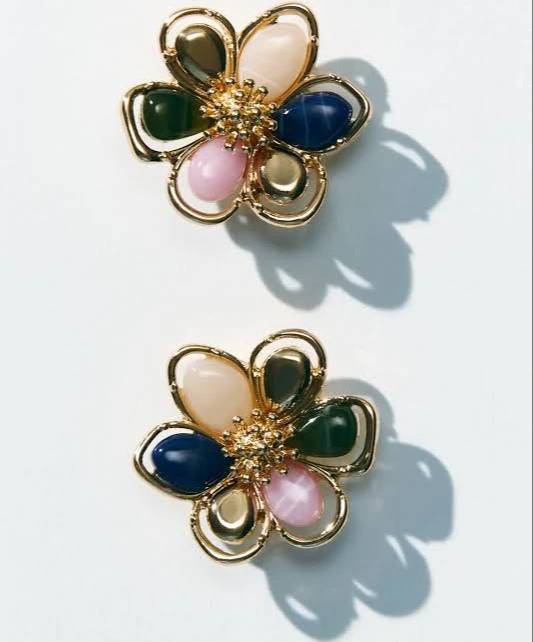 Multicolor Floral Earrings