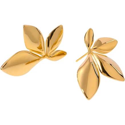 Latest Product: Gold Leaf Shaped Stud Earrings