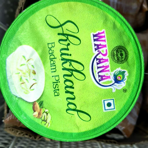  Warana Shrikhand Badam pista dairy product INGALE BAKERY AND TEA HOUSE FRONT OF MSBCOFFICE DHARURROAD KAIJ TALUKA KAIJ DIST BEED NEAR VIGHNHARTA HOSPITAL