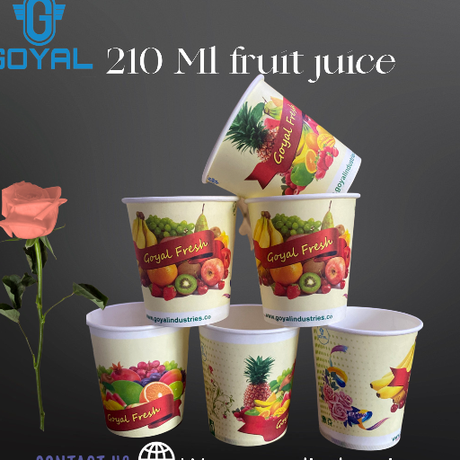  210ML printed paper cup juice glass DRK GOYAL INDUSTRIES IDA JEEDIMETLA  PLOT NO 967 RAM  REDDY NAGAR QUTUBULLAPUR JEEDIMETLA HYDERABAD HYDERABADLANDMARK Near Shivalayam Temple