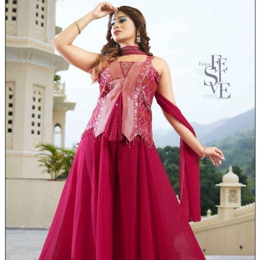  Crop top with plazo KURTI SOLUTION Kurti Solution  Shop No 1 OPPOsit  Gordhan Sky Mall Khatipura Road Jhotwada  Shop No 1 OPPOsit  Gordhan Sky Mall Khatipura Road Jhotwada