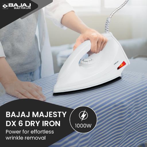 Bajaj DX-6 1000 Watts Dry Iron | 2 years warranty-https://media.vyaparify.com/vcards/products/410709/product_1763034037_6915c3b59cefa.png Image