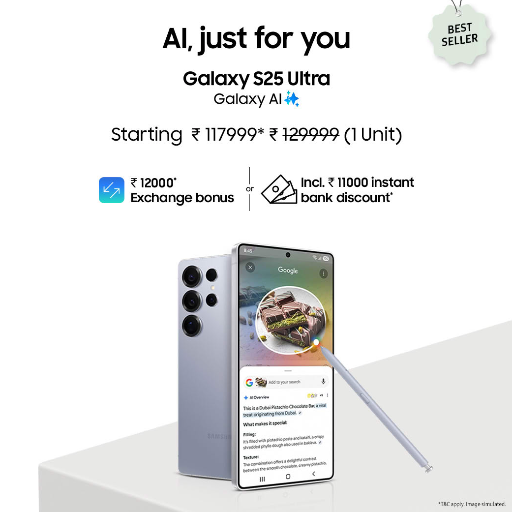 Samsung Galaxy S25 Ultra (12Gb+256Gb)-https://media.vyaparify.com/vcards/products/425800/product_1763979883_6924326bcfe65.png Image