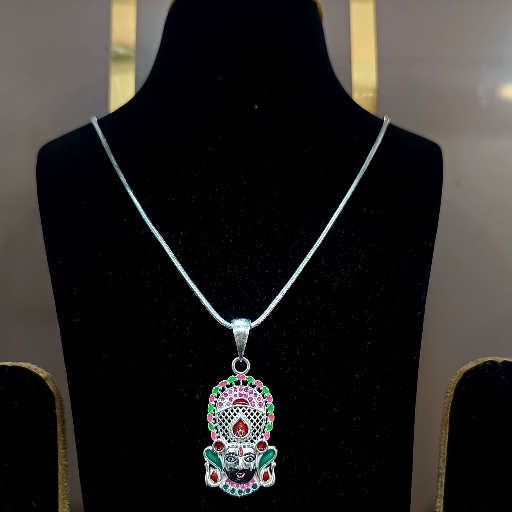 925 SILVER khatu shyam baba pendant with silver chain