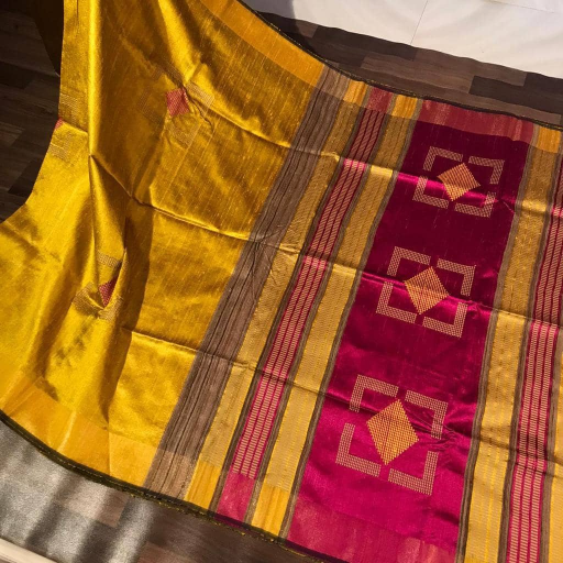 Tussar Dupian Raw Silk saree -  - Buy Online at MD AYAAZ ANWAR