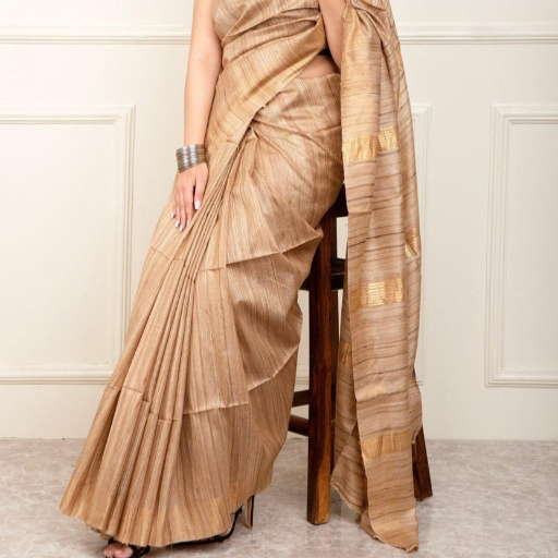 Tussar Ghicha silk saree -  - Buy Online at MD AYAAZ ANWAR