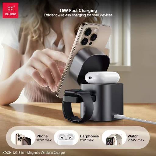 XUNDD 3 IN 1 WIRELESS CHARGER - Image 1