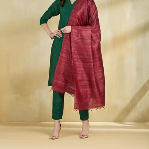 Tussar Ghicha silk Dupatta - Image 1