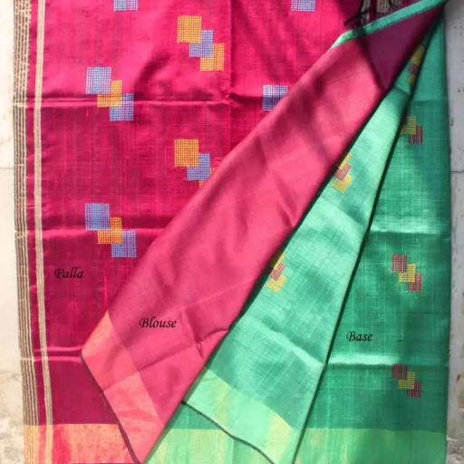 Tussar Dupian Raw Silk saree - Image 2