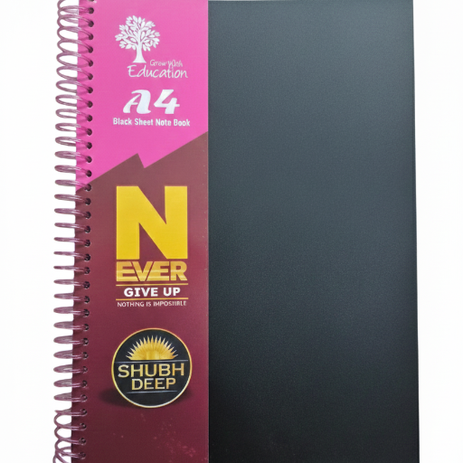 SHUBHDEEP A-4 BLACK SHEET SPYRIL NOTEBOOK (ORIENT PAPER) 186 PAGES - MRP110-https://media.vyaparify.com/vcards/products/432718/product_1764507759_692c406f5bf28.png Image