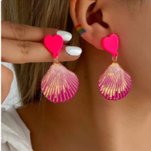 Pink Shell Earring