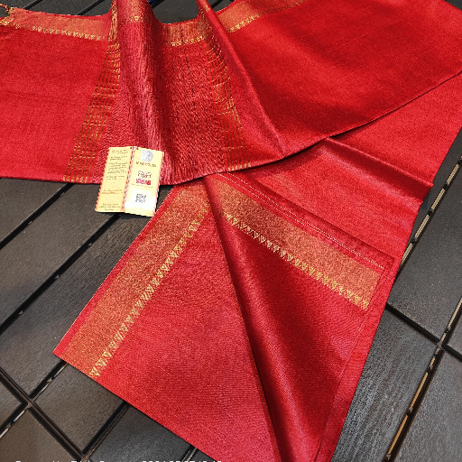 Tussar Munga silk saree - Image 3