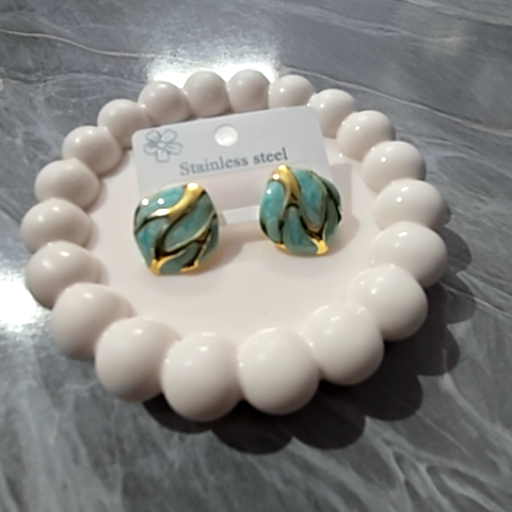 Anti tarnish enamal earrings