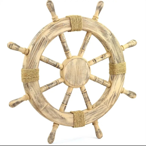 Ship Wheel Pinewood (Biege with Rope Accent) - 18 Inches-https://media.vyaparify.com/vcards/products/441309/product_1764933222_6932be6659321.png Image