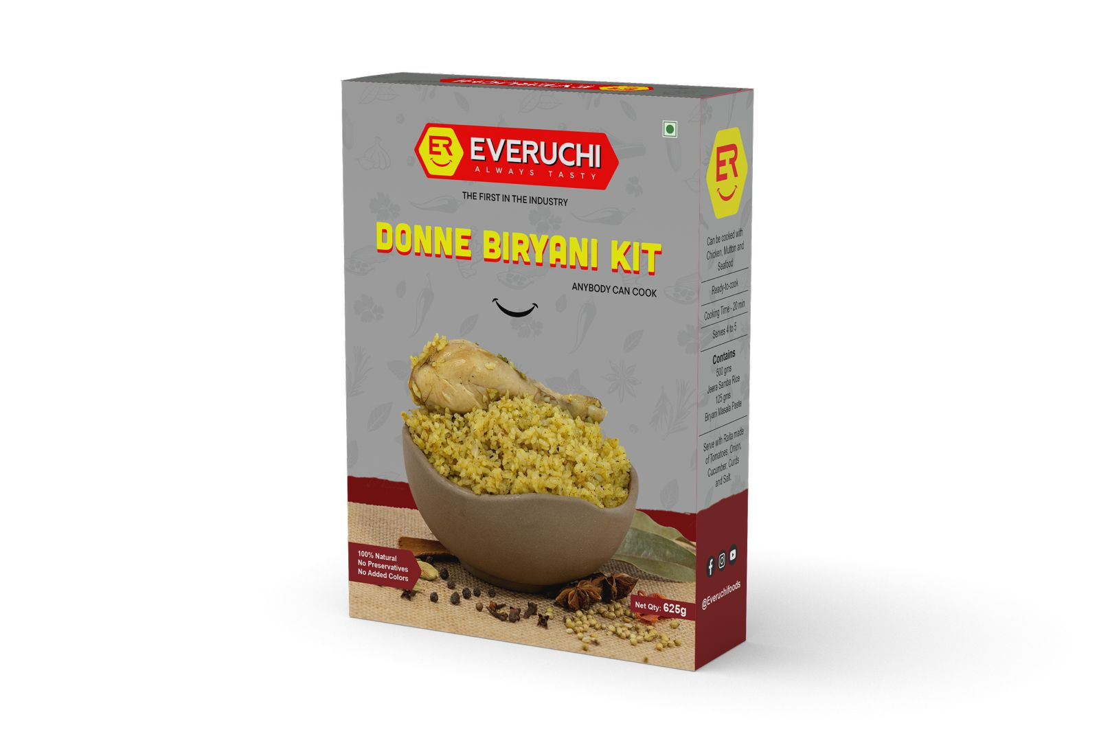 EVERUCHI - READY TO COOK DONNE BIRYANI KIT -  - Buy Online at GUNDAGATTI MASALAS AND BAKERS INT LLP