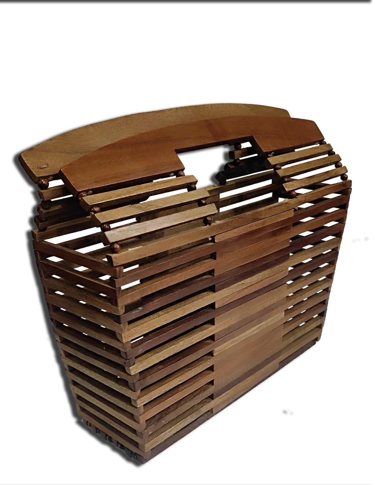  Wooden Handcrafted Slatted Bag in Nagina Eco-Friendly NOBEL HANDICRAFTS 1 NAGINA, Nagina, Uttar Pradesh, 246762