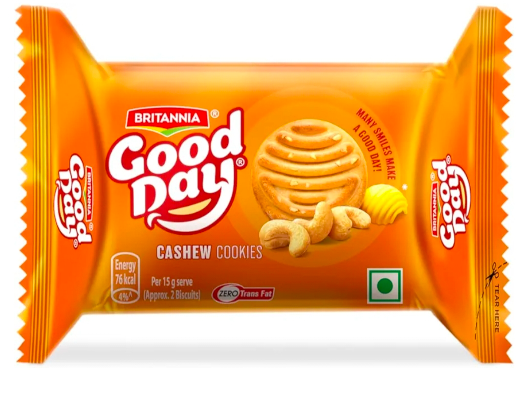 Britannia Good Day Cashew Cookies in RENUKA MILK PARLOUR SANGAM DAIRY - Crispy and Buttery Delight-https://media.vyaparify.com/vcards/products/449936/product_1765451928_693aa89824b9b.png Image