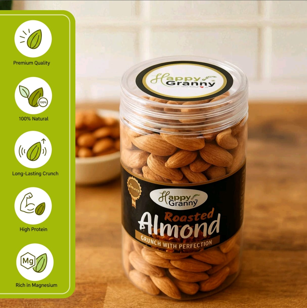 Happy Granny Almonds in Ghaziabad: Roasted Almonds for Protein-Packed Snacking -  - Buy Online at DEVRAGINI ENTERPRISES