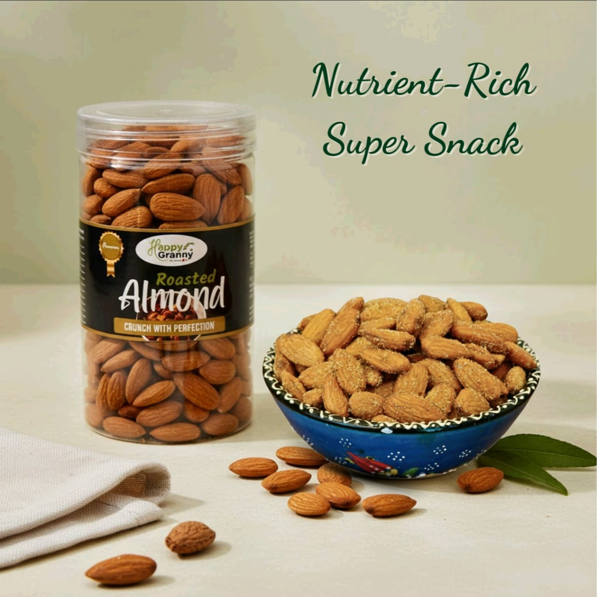 Happy Granny Almonds in Ghaziabad: Roasted Almonds for Protein-Packed Snacking - Image 1