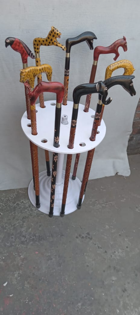 Handcrafted Wooden Walking Sticks in Nagina Key Feature: Unique Animal Design Handles set -  - Buy Online at NOBEL HANDICRAFTS