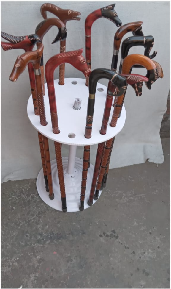 Handcrafted Wooden Walking Sticks in Nagina: Unique Animal Head Designs set -  - Buy Online at NOBEL HANDICRAFTS