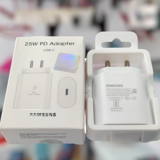  Samsung 25 W Adapter, Type-C, Fast Charging, Zero Standby Power Consumption, GAN Technology, Without Cable, Black SHIVA COMMUNICATION VPO JANJEHLI TEHSILTHUNAG DISTT MANDI