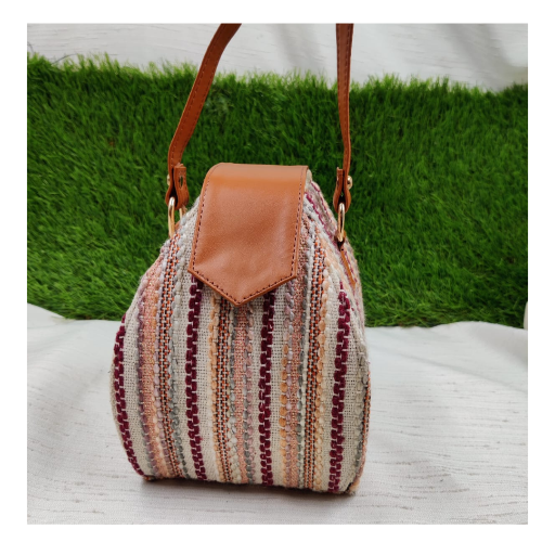 Jacquard Potli Bag | Designer Round Potli with Leatherette Belt | Azzraa World-https://media.vyaparify.com/vcards/products/453115/product_1765625946_693d505af3dbf.png Image