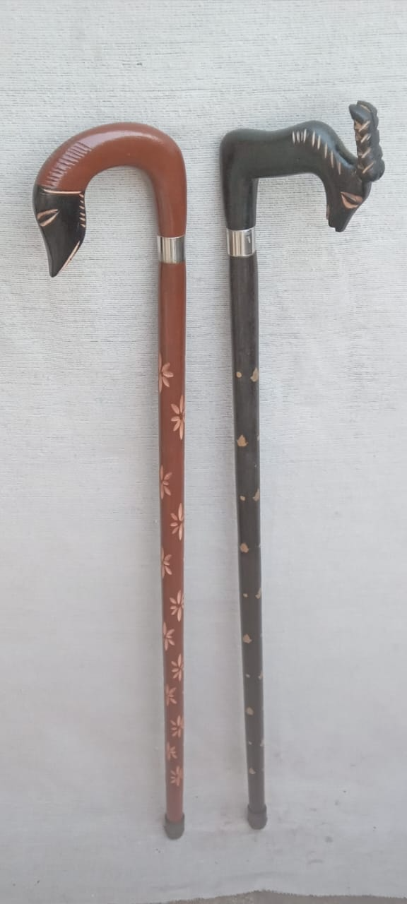 Handcrafted Wooden Walking Cane Set in Nagina - Unique Design -  - Buy Online at NOBEL HANDICRAFTS