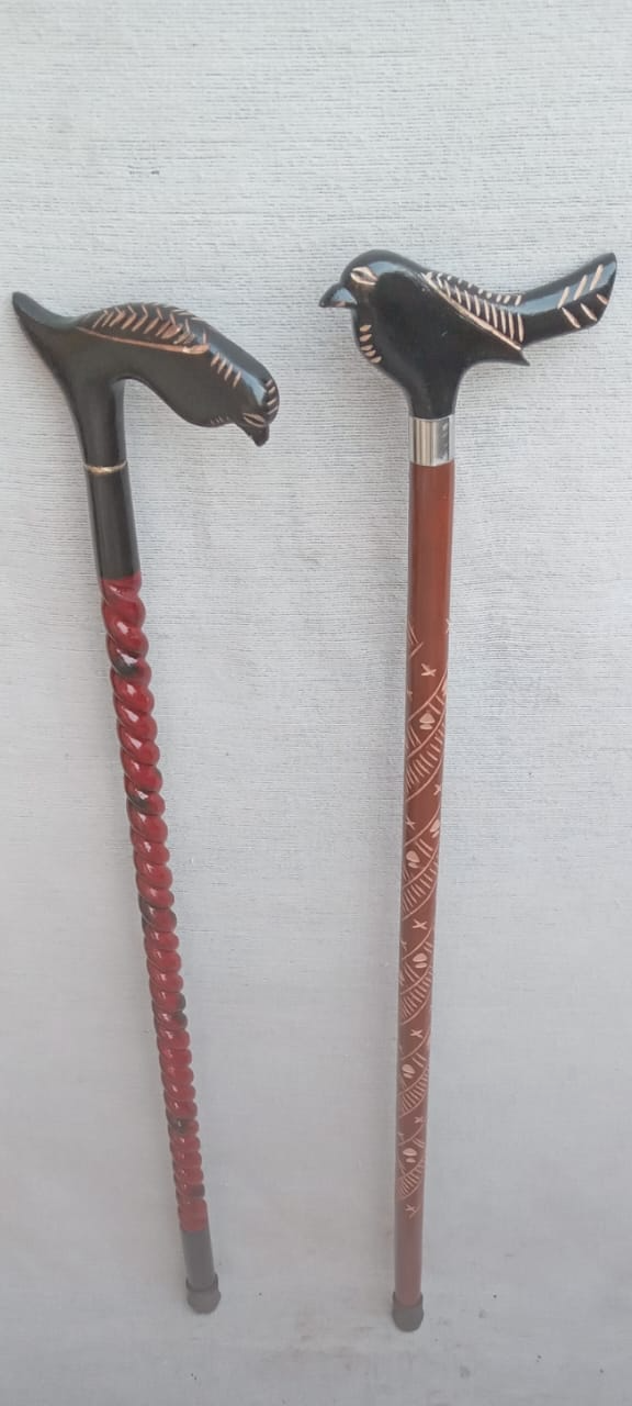 Handcrafted Wooden Walking Canes in Nagina Key Feature: Unique Carvings -  - Buy Online at NOBEL HANDICRAFTS