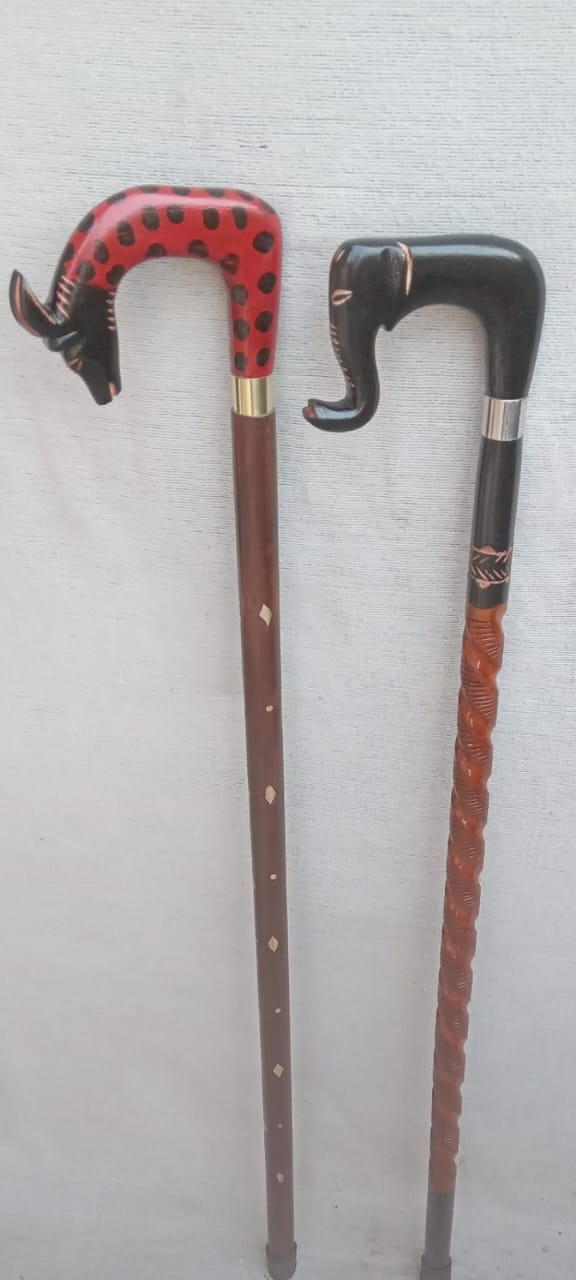 Wooden Walking Sticks in Nagina: Handcrafted Animal Head Handles for Stylish Support -  - Buy Online at NOBEL HANDICRAFTS