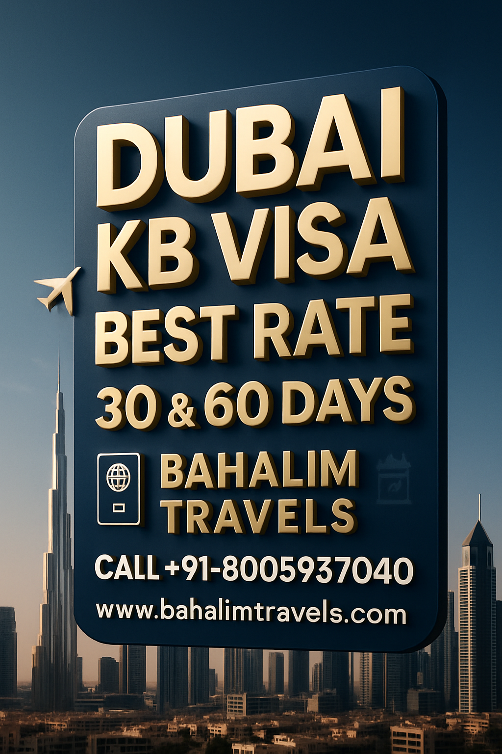 Bahalim Travels Dubai KB Visa in Nechhwa - Affordable Visas-https://media.vyaparify.com/vcards/products/453216/product_1765639968_693d8720c8191.png Image
