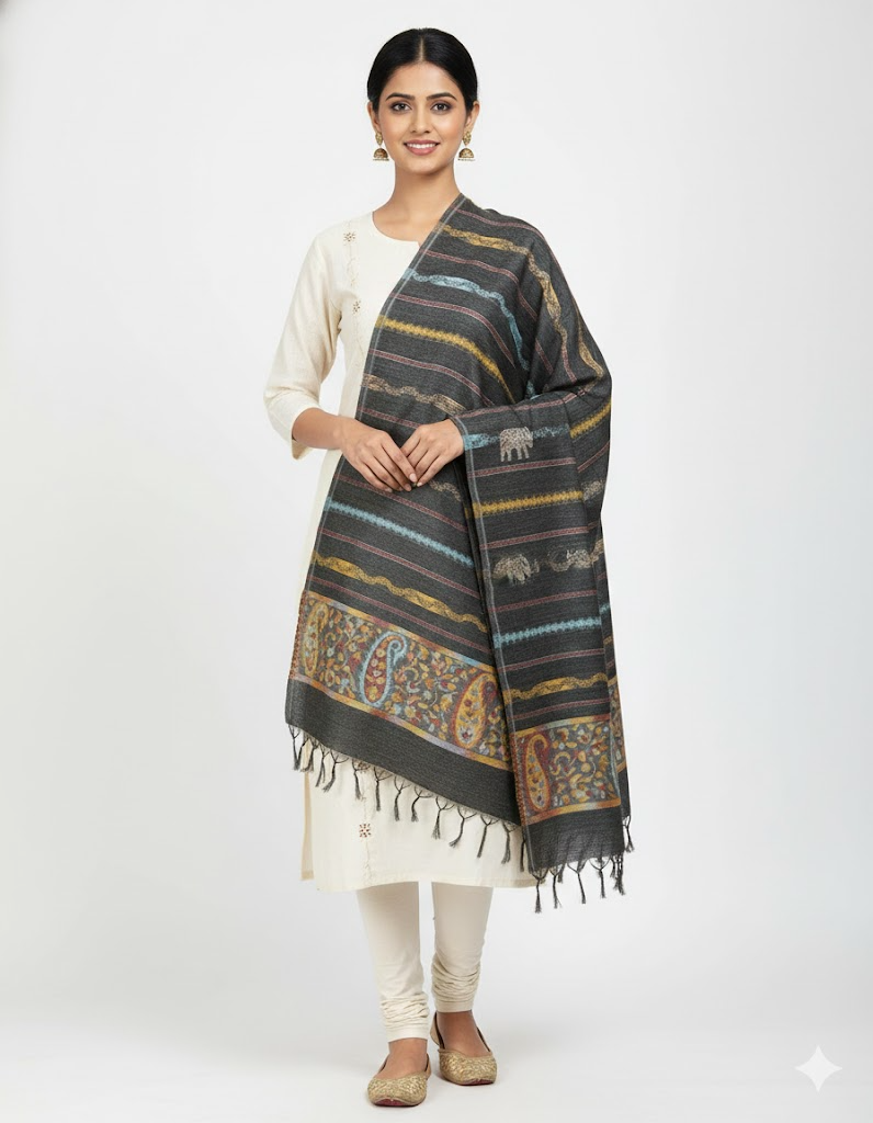  Luxurious Fine Wool Stole in New Shiv Nagar - Elevate Your Style DHIKSHIT DESIGNER TRADERS GRD FLOOR KHASRANO 1951 460 GURUNANAK PURA NEW SHIV NAGAR ICCAHABAD