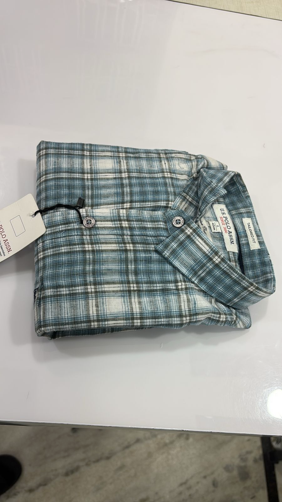 U.S. Polo Assn. Men's Plaid Shirt in Chennai Tailored Fit Style-https://media.vyaparify.com/vcards/products/454543/product_1765792577_693fdb41a302c.png Image