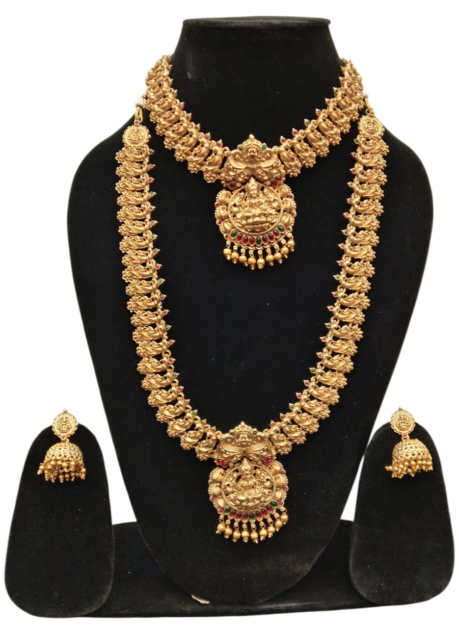 Antique Gold Finish Temple Style Long Hara & Necklace Set-https://media.vyaparify.com/vcards/products/455064/product_1765802045_6940003dbf5af.png Image