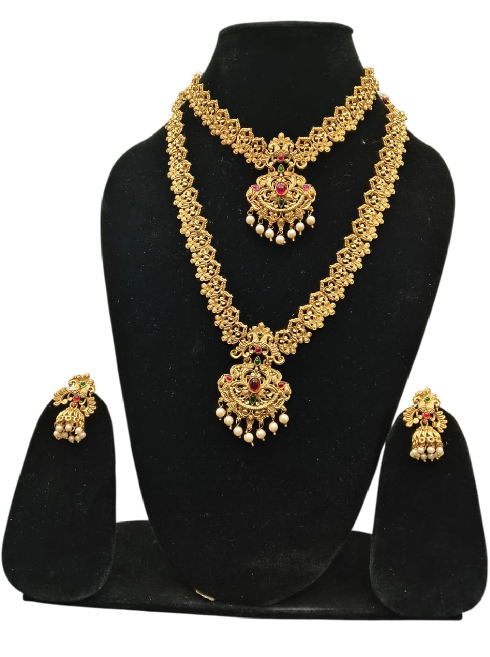 Floral Filigree Long Hara & Necklace Set With Bead Drops. LUCKY COLLECTIONS NO 334 M 1ST FLOOR 5TH CROSS ROAD MKS LAYOUT DK SANDRA GOVT HIGH SCHOOL DODDAKALLASANDRA LANDMARK BESIDE GOVT HIGH SCHOOL 80FEET ROAD ANJ