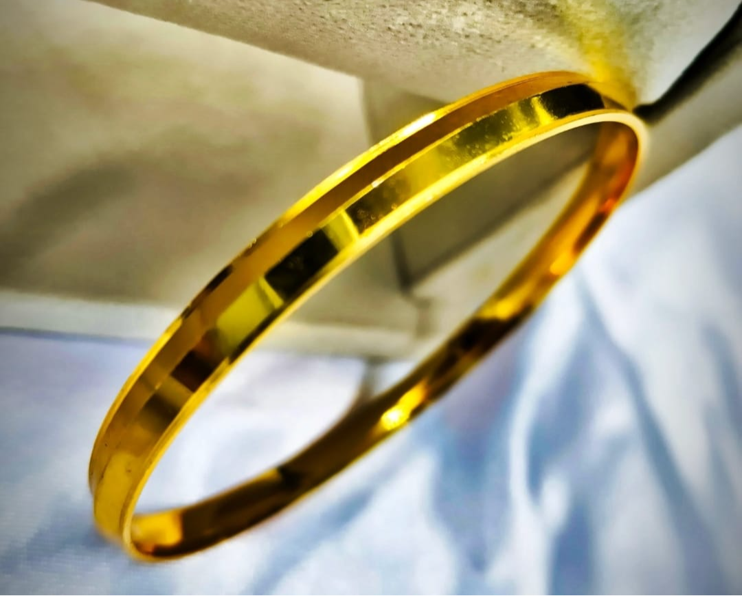  Men's Gold Plated Kada (Size -  Small - 2/12, Medium - 2/14 & Large - 2/16 ) LUCKY COLLECTIONS NO 334 M 1ST FLOOR 5TH CROSS ROAD MKS LAYOUT DK SANDRA GOVT HIGH SCHOOL DODDAKALLASANDRA LANDMARK BESIDE GOVT HIGH SCHOOL 80FEET ROAD ANJ