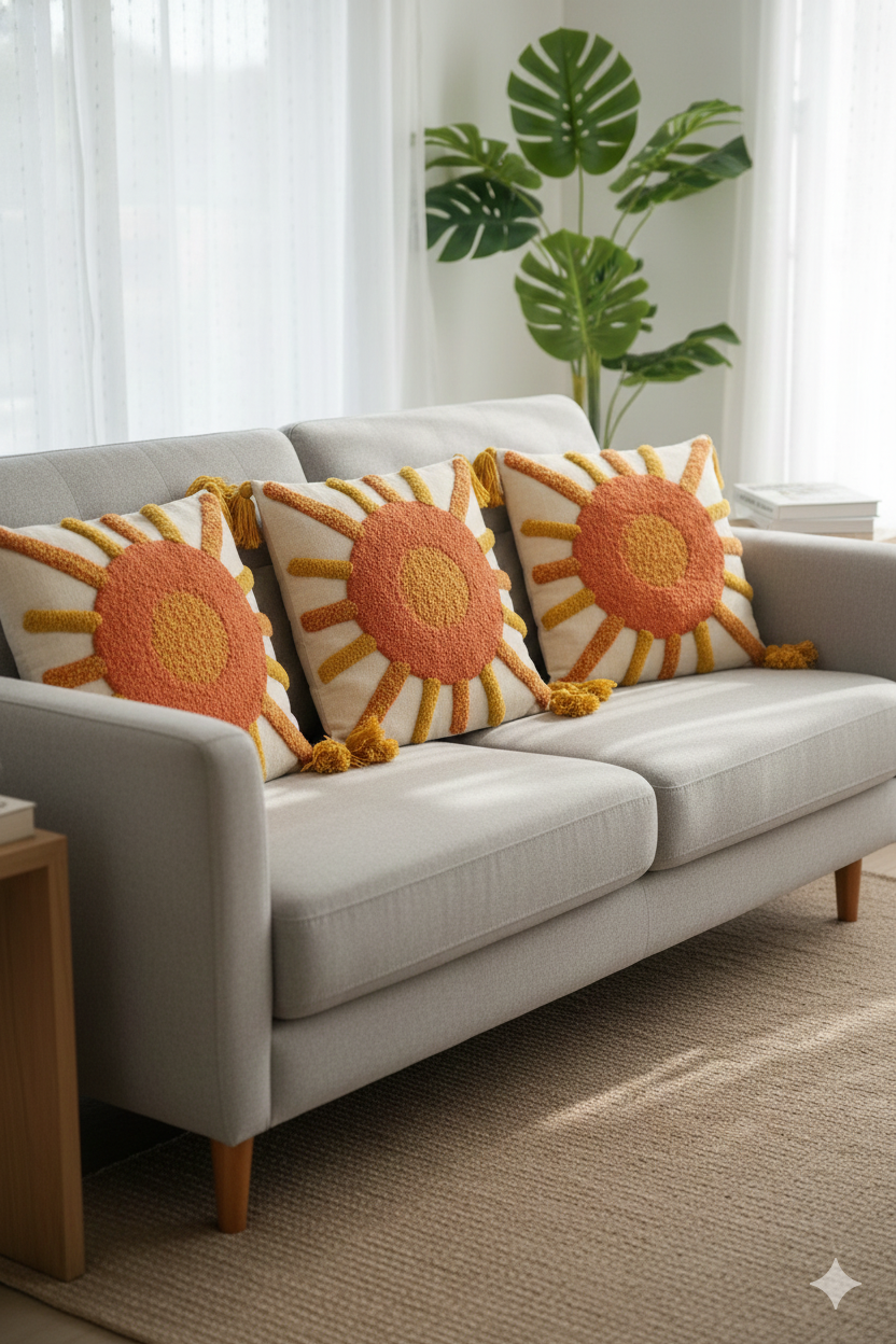 Home Decor Tufted Cushion Cover in Camp: Add Texture and Elegance - Image 1