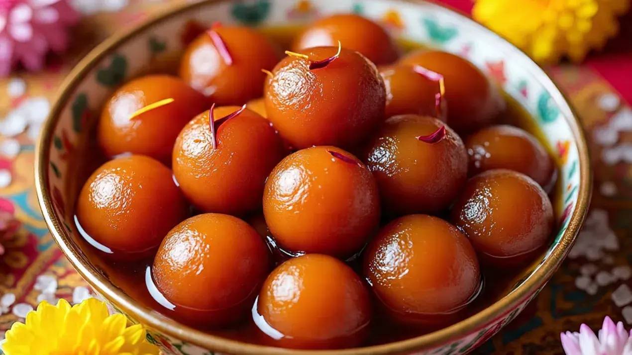 Sweet and Testi Gulab Jamun near Railway Station Babhanan Bazar Gonda - Delicious Indian Dessert - Image 1