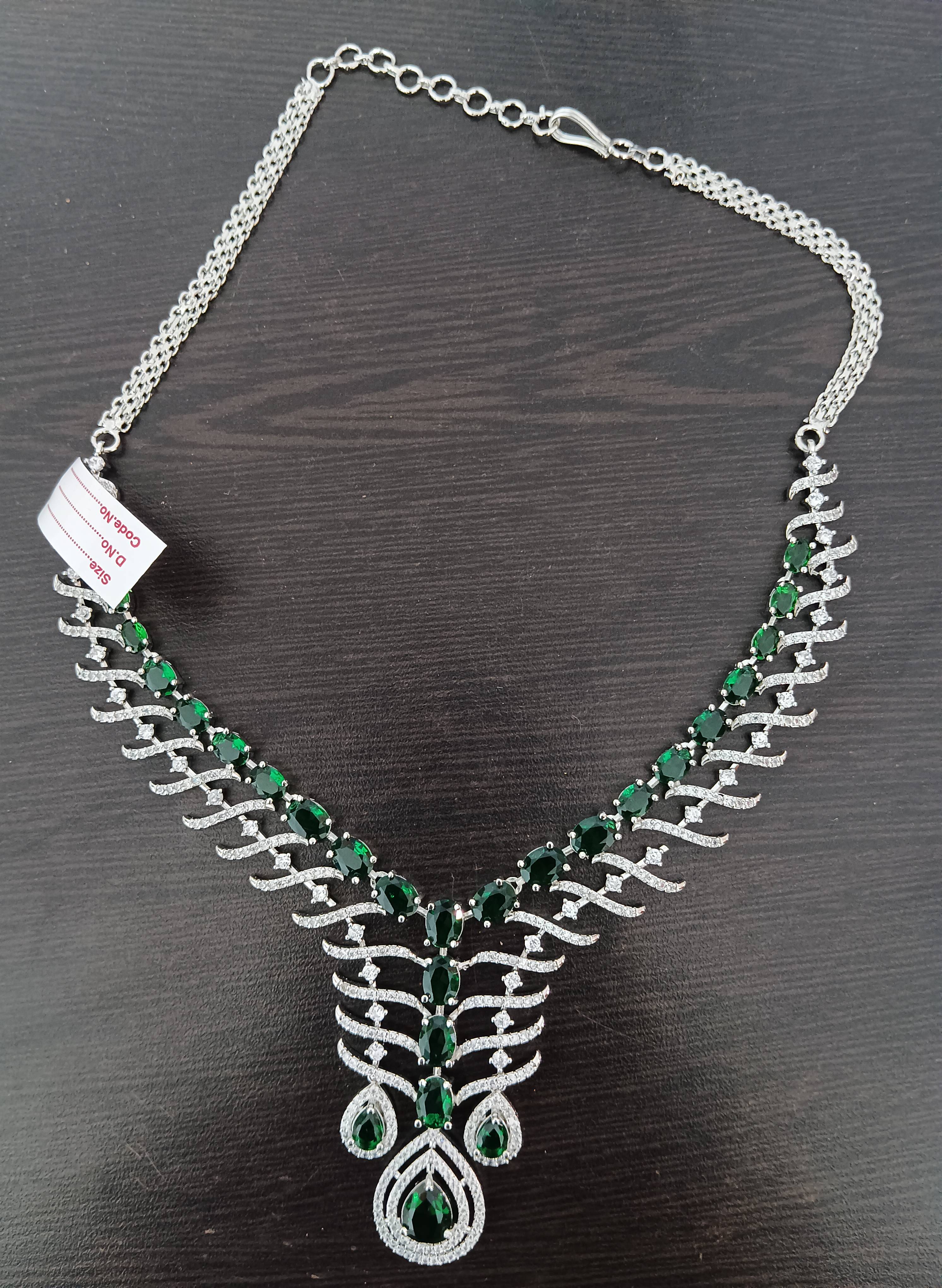 Jewelry/Emerald Elegance Necklace in Domjure: Stunning Silver Detailing-https://media.vyaparify.com/vcards/products/461699/product_1766127420_6944f73c24fca.png Image