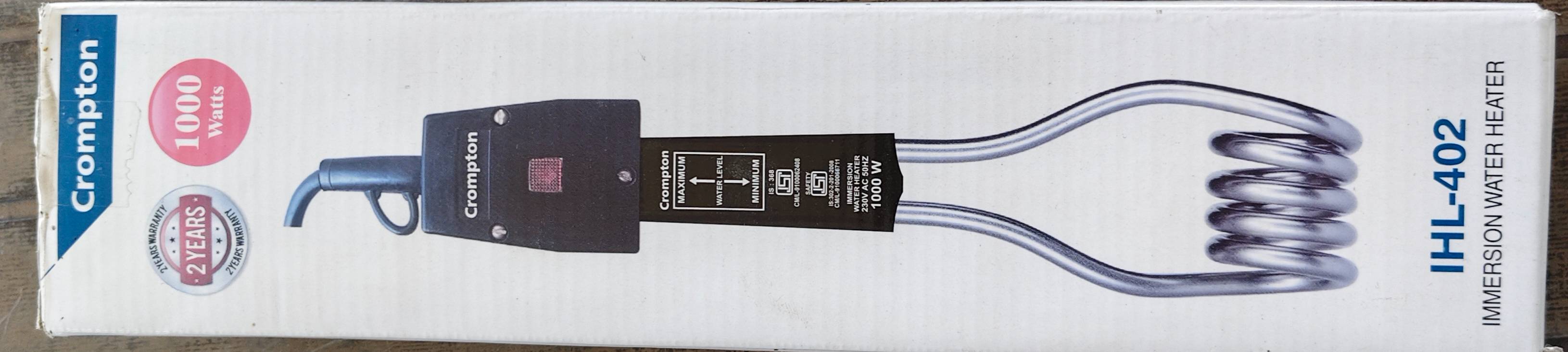  Crompton Immersion Water Heater in Ajmer - Energy Efficient GANESH ELECTRONICS NA SHOP NO 18 SHREE GANESH ELECTRONICS AJMER KOTA ROAD NA TANISHK TOWER SARWAR KEKRI LANDMARK NEARBY HERO SHOWROOM