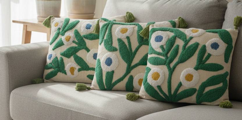 Home Decor Tufting Cushion Cover in Camp: Elegant and Comfortable - Image 1