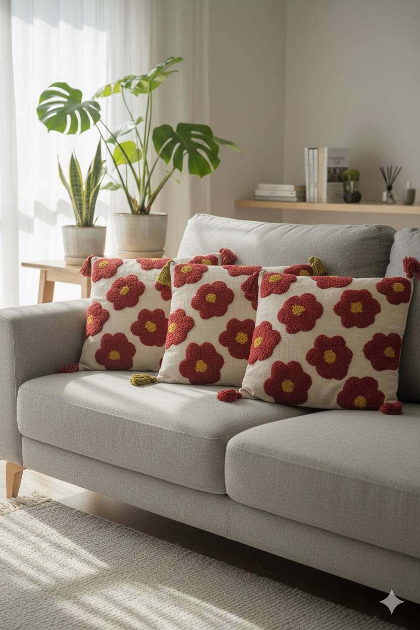  Home Decor Tufting Cushion Cover in Camp: Stylish and Cozy Addition SHANVIKAS DREAM DECOR B 17 WING CLOVERCENTER SHOPPINGARCADE BABASAHEB AMBEDKAR PATH CAMP