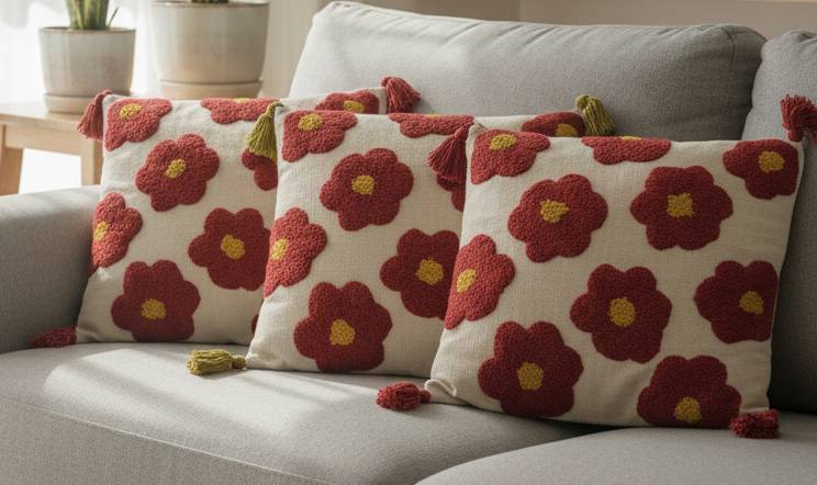 Home Decor Tufting Cushion Cover in Camp: Stylish and Cozy Addition - Image 1