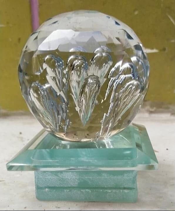 Decorative Ornament Crystal Globe in Tajpur - Elegant Home Decor Accent GULAB ENTERPRISES Tajpur Infront Kgn  Tiles LANDMARK  Near Indian Oil Petrol Pump