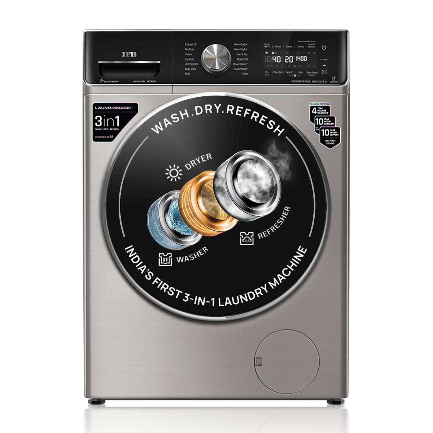 IFB Laundrimagic 3-in-1 Washer Dryer Refresher in Bengaluru - Comprehensive Clothing Care-https://media.vyaparify.com/vcards/products/467398/product_1766567539_694bae73388a4.png Image