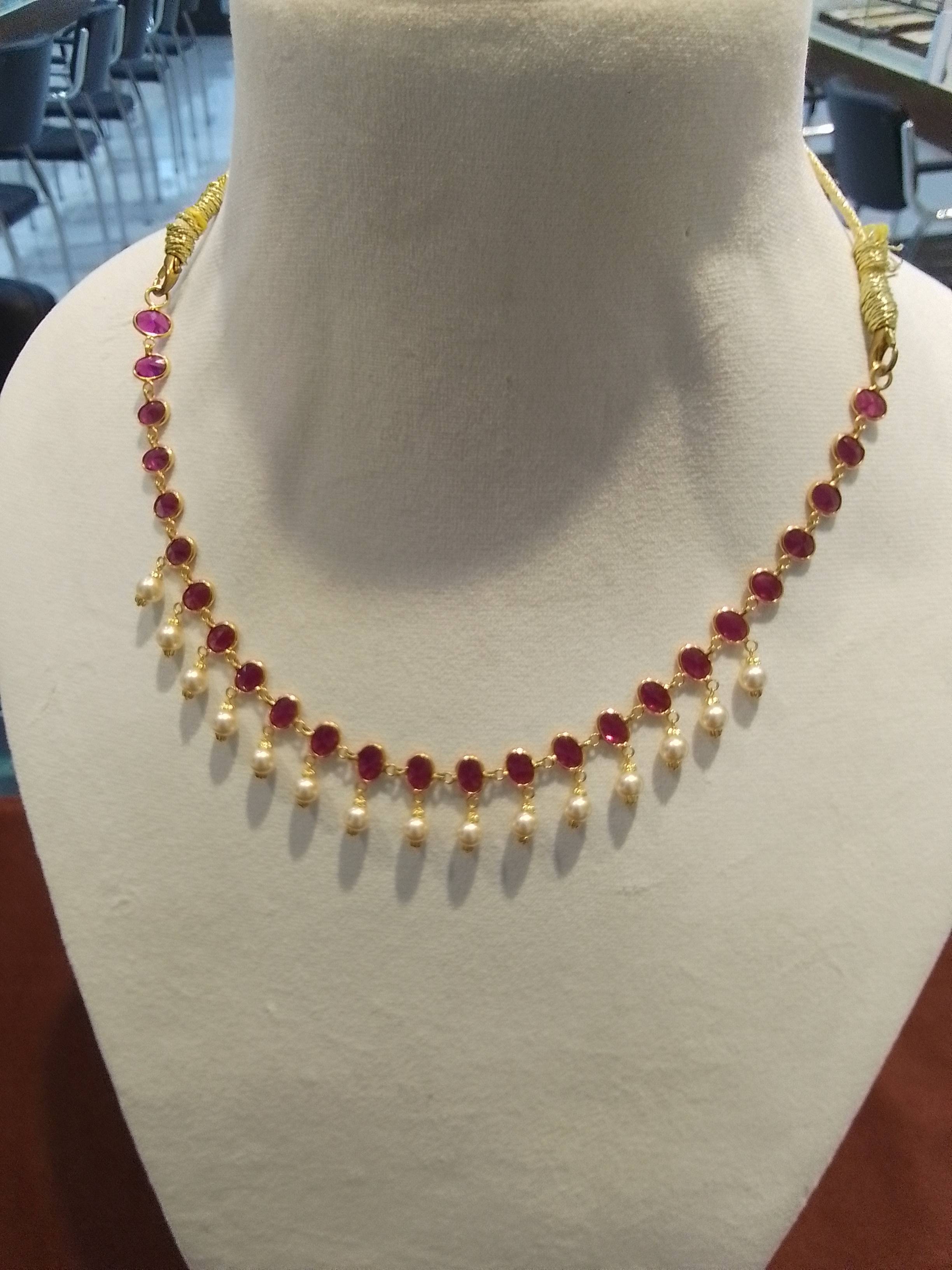 Jewelry/Ruby Gold Stone Necklace in Davanagere - Crafted with 20k Gold-https://media.vyaparify.com/vcards/products/467733/product_1766575808_694bcec041160.png Image