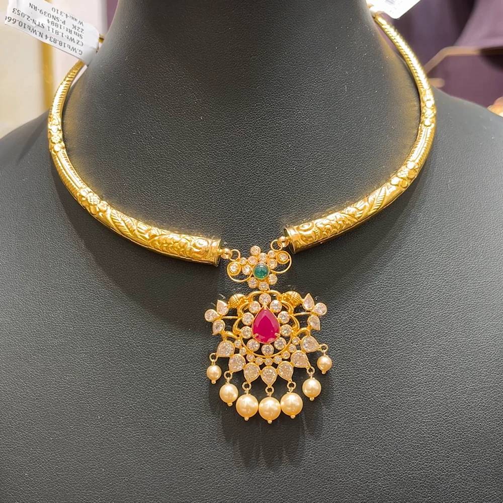 Gold 916 Kanti Necklace in Davanagere: Elegant and Timeless Design-https://media.vyaparify.com/vcards/products/467794/product_1766577360_694bd4d027b28.png Image